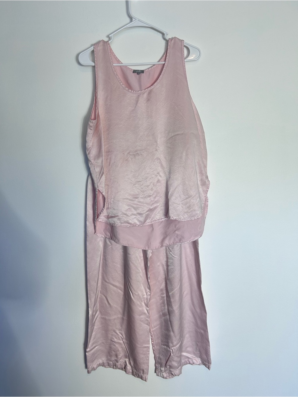 PJ Harlow - Women’s Pink Satin Two-Piece Set - Medium